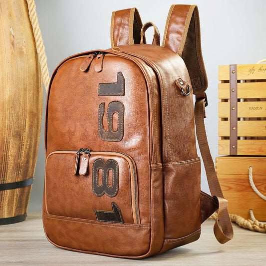 1981 Urban Expedition Leather Backpack – Sleek Outdoor & School Companion - The Urbanex