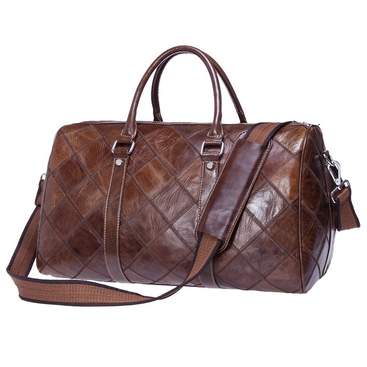 Crazy Horse Cow Leather Large-Capacity Duffle – Men’s Vintage Travel Bag