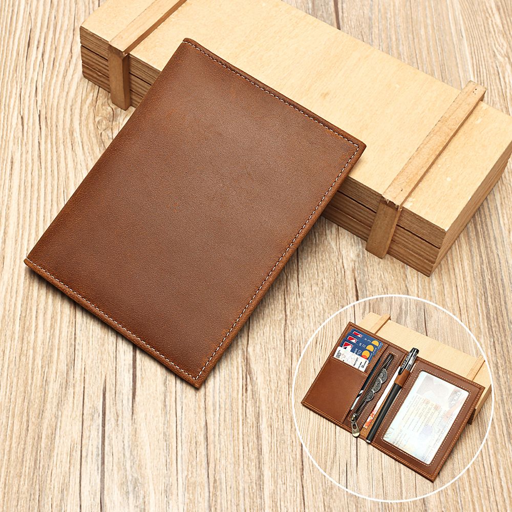 Crazy Horse Genuine Leather Card Holder Wallet – Smart Vintage Design