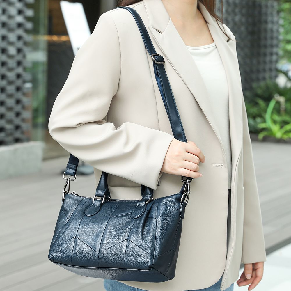 Luxury Genuine Leather Handbag – Large Capacity Shoulder Tote for Women