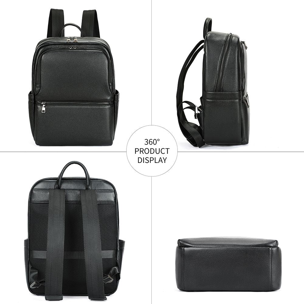 Urbanex Crazy Horse Cow Leather Waterproof Travel Backpack – Men’s Vintage Laptop Sling