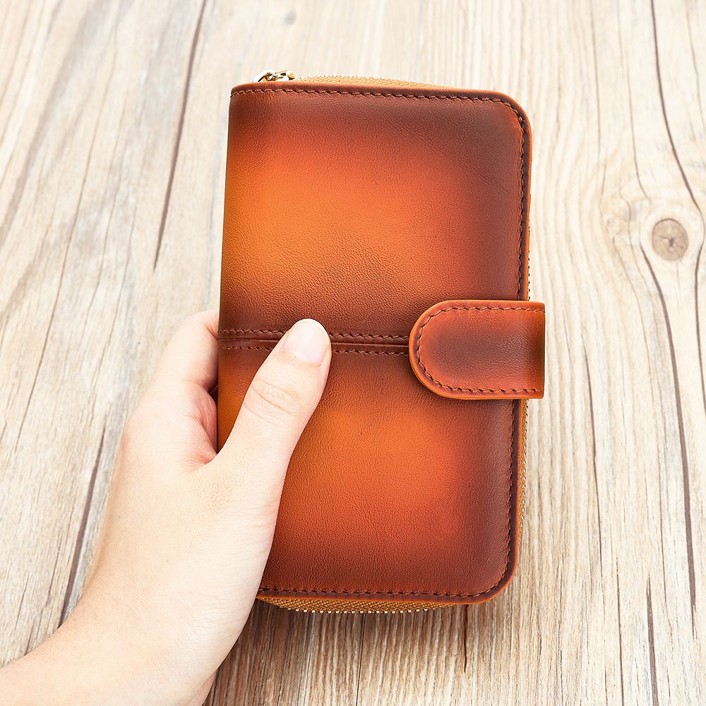 RFID-Blocking Genuine Leather Long Wallet – Large Capacity Card Holder