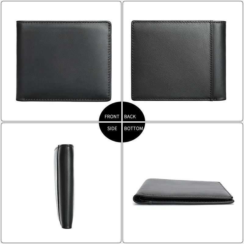 Slim Leather Credit Card Holder – Compact Bifold Wallet for Daily Use