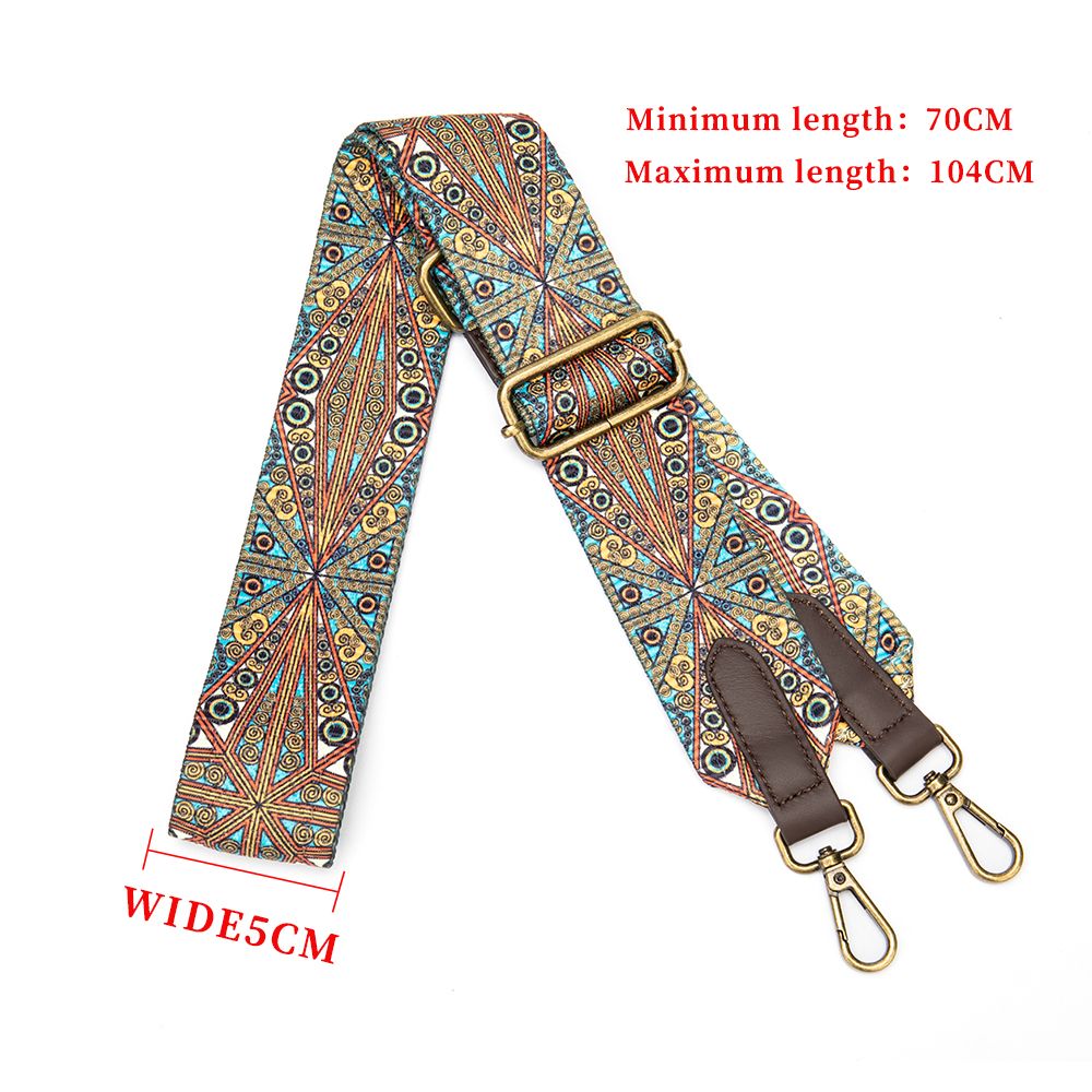 Retro Bohemian Genuine Leather Adjustable Shoulder Strap (70–104 cm)