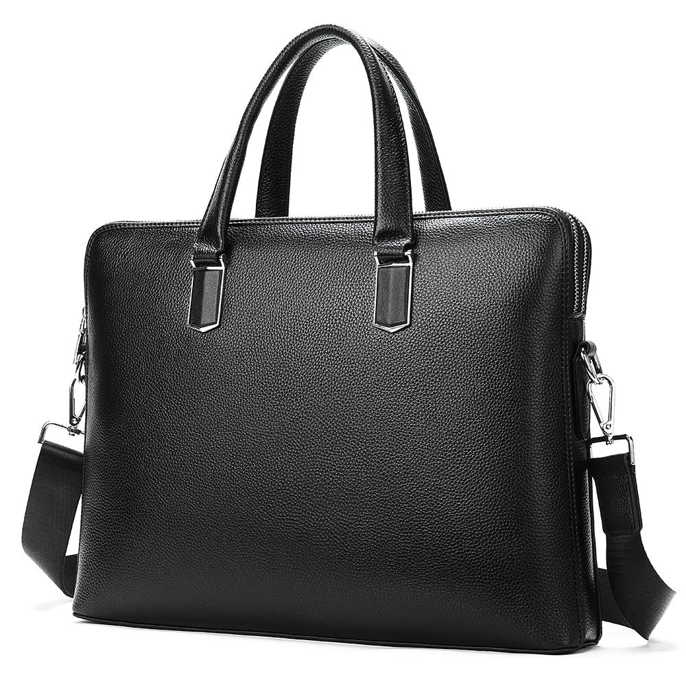 Men’s Genuine Leather Laptop Briefcase – Waterproof Business Messenger
