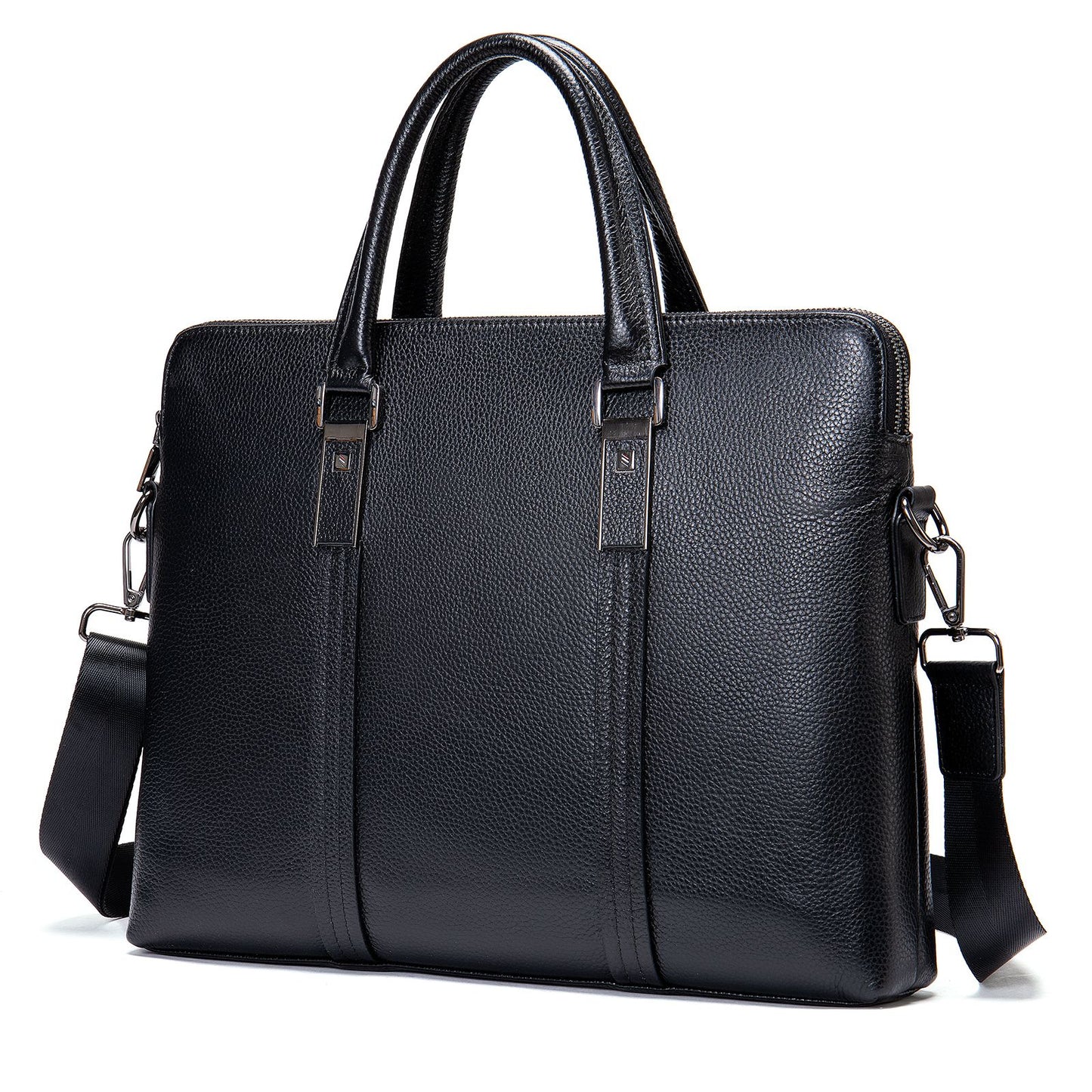 Men’s Genuine Leather Laptop Briefcase – Waterproof Business Messenger