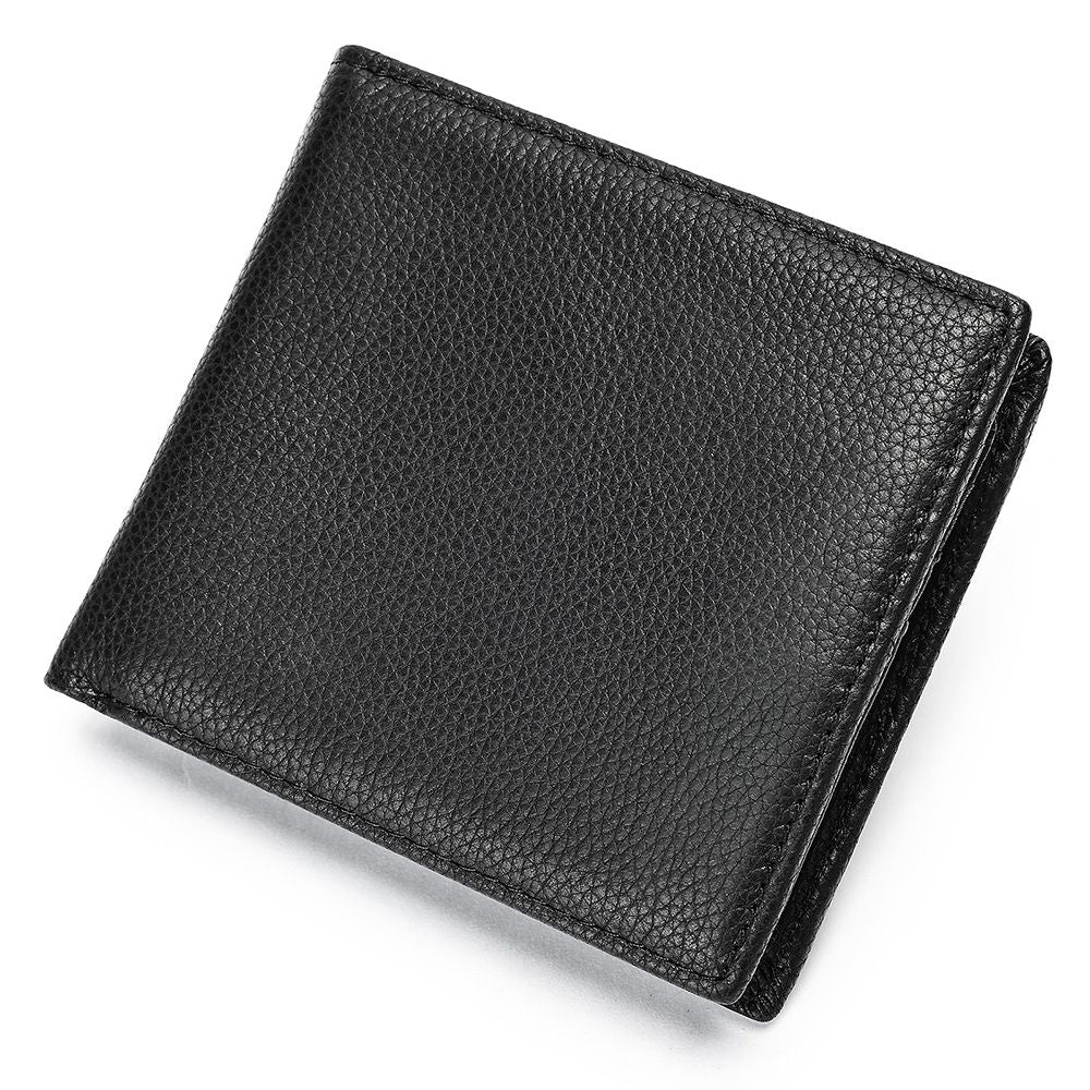 Genuine Leather Bifold Wallet for Men – RFID Blocking & Waterproof