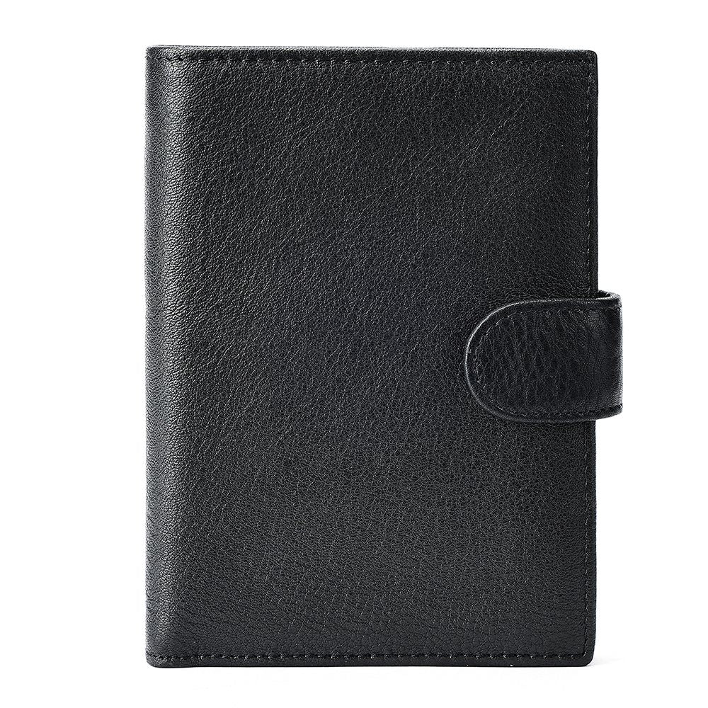 Genuine Leather Passport Holder Wallet with Card Slots & Coin Pocket – Vintage Travel Organiser