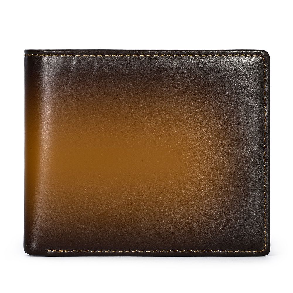 Vintage Short Bifold RFID Anti-Theft Wallet – Genuine Leather for Men
