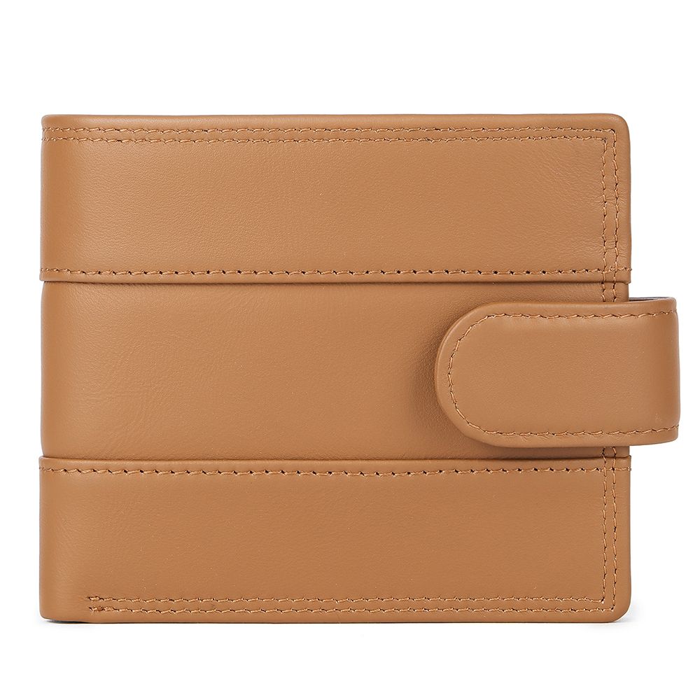 Designer Men’s Bifold Short Wallet with Front Coin Pocket – Slim Genuine Leather Purse