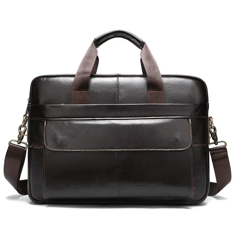 Men’s Business Office Leather Laptop Bag – Genuine Leather Messenger & Lawyer’s Briefcase