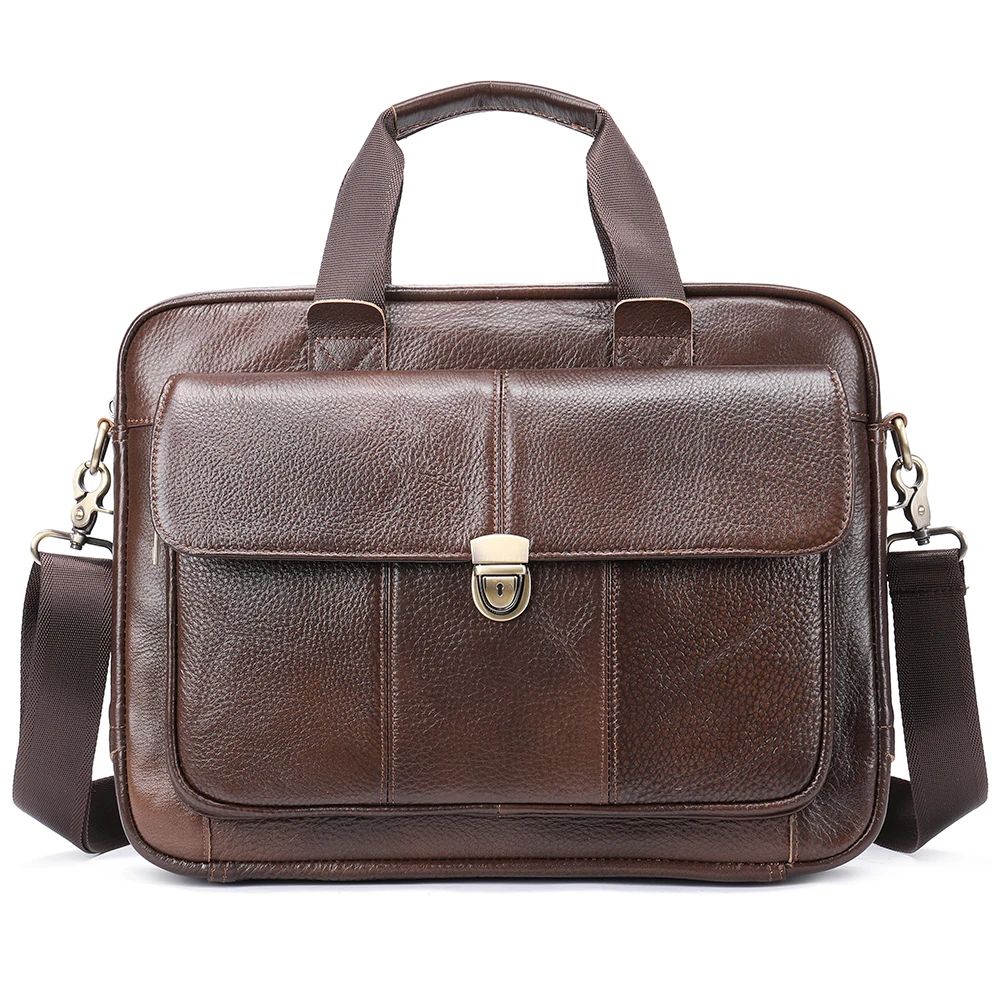 Luxury Men’s Genuine Leather Laptop Briefcase – Business Messenger Bag