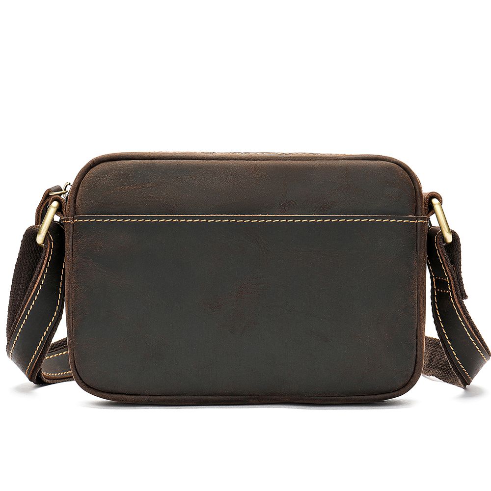 Vintage Crazy Horse Cow Leather Crossbody Sling – Men’s Chest & Travel Bag