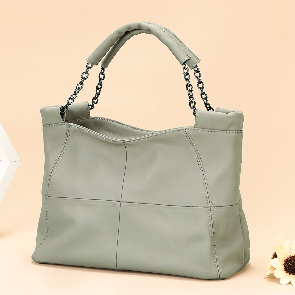 Designer Women’s Genuine Leather Shoulder Tote – Casual Luxury
