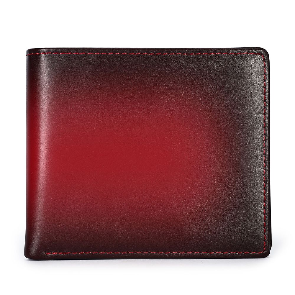 Vintage Short Bifold RFID Anti-Theft Wallet – Genuine Leather for Men
