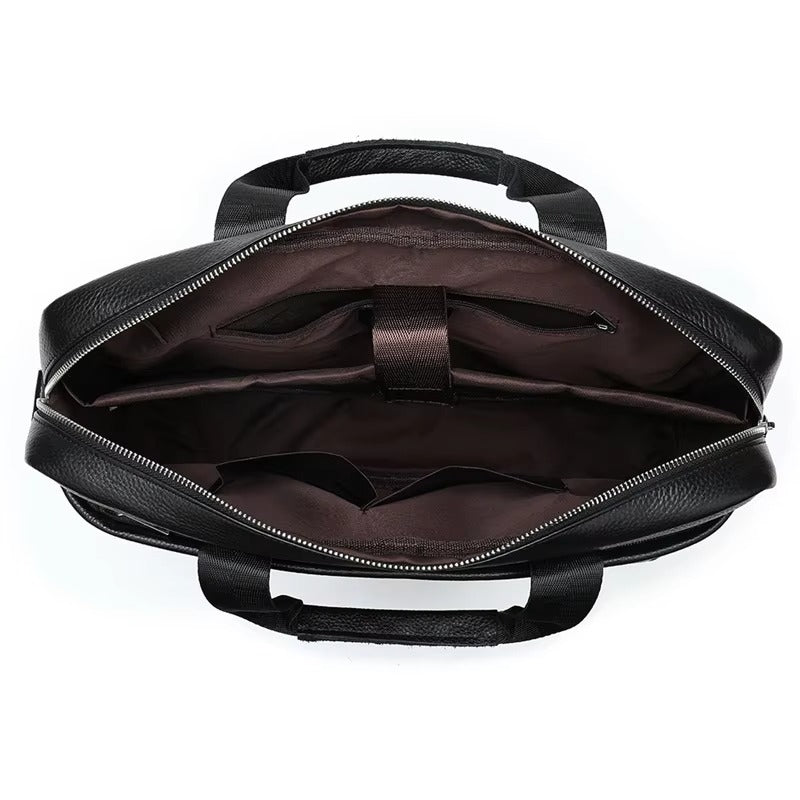 Men’s Business Office Leather Laptop Bag – Genuine Leather Messenger & Lawyer’s Briefcase - The Urbanex