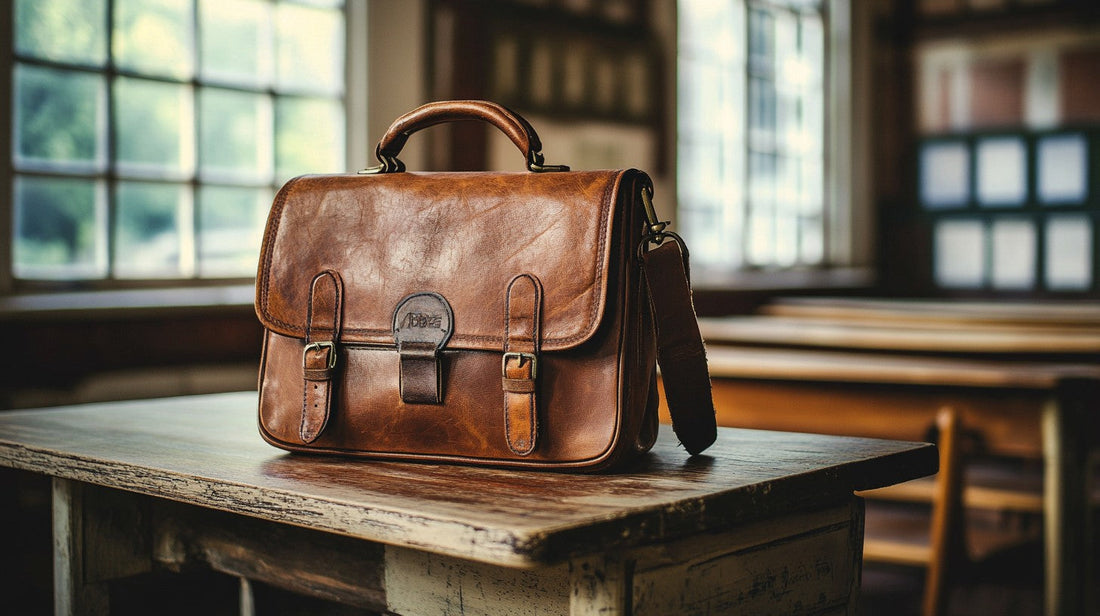 Classic brown leather satchel symbolising timeless craftsmanship.