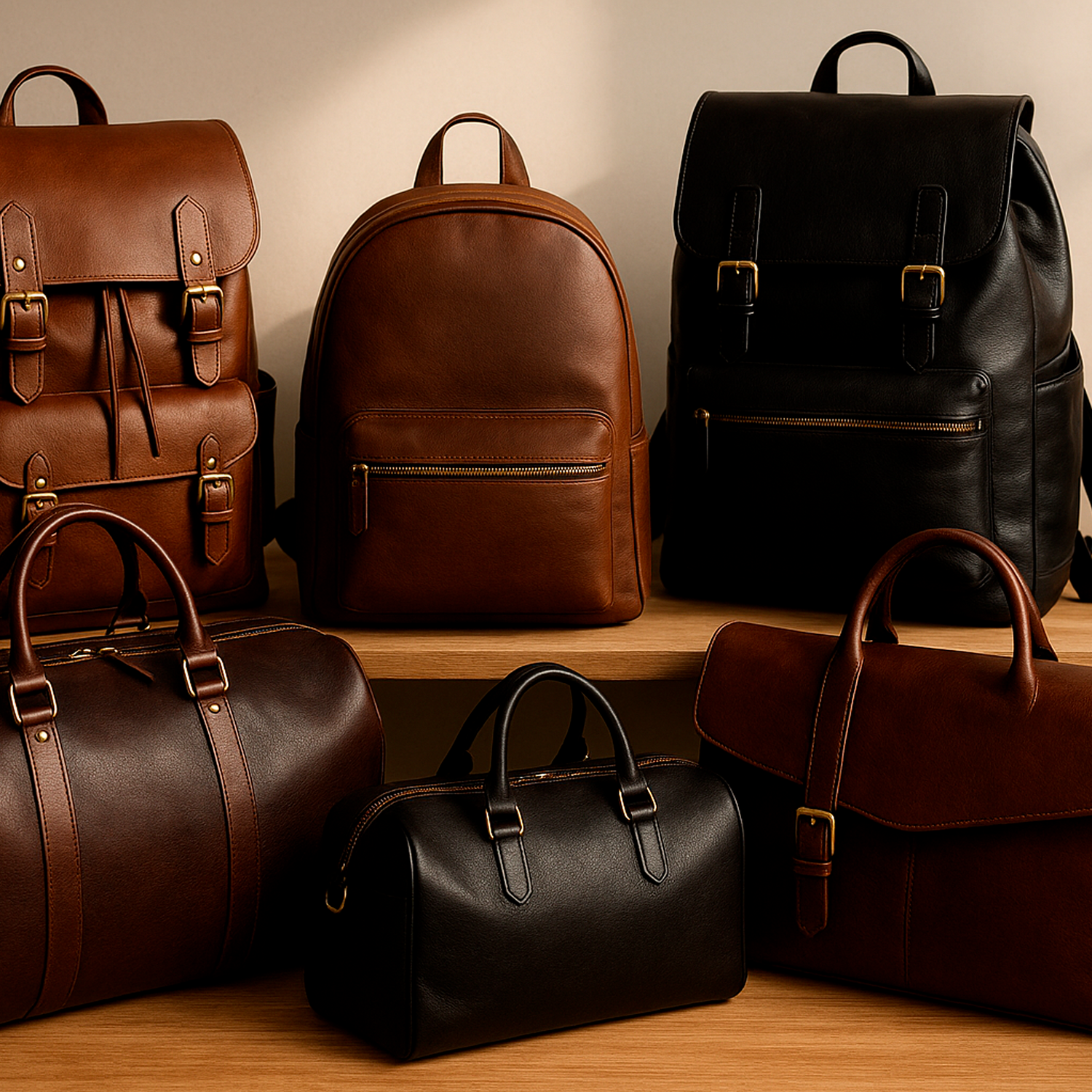 Premium leather backpacks and travel bags for men and women