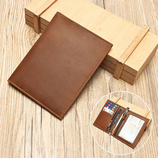 Crazy Horse Genuine Leather Card Holder Wallet – Smart Vintage Design