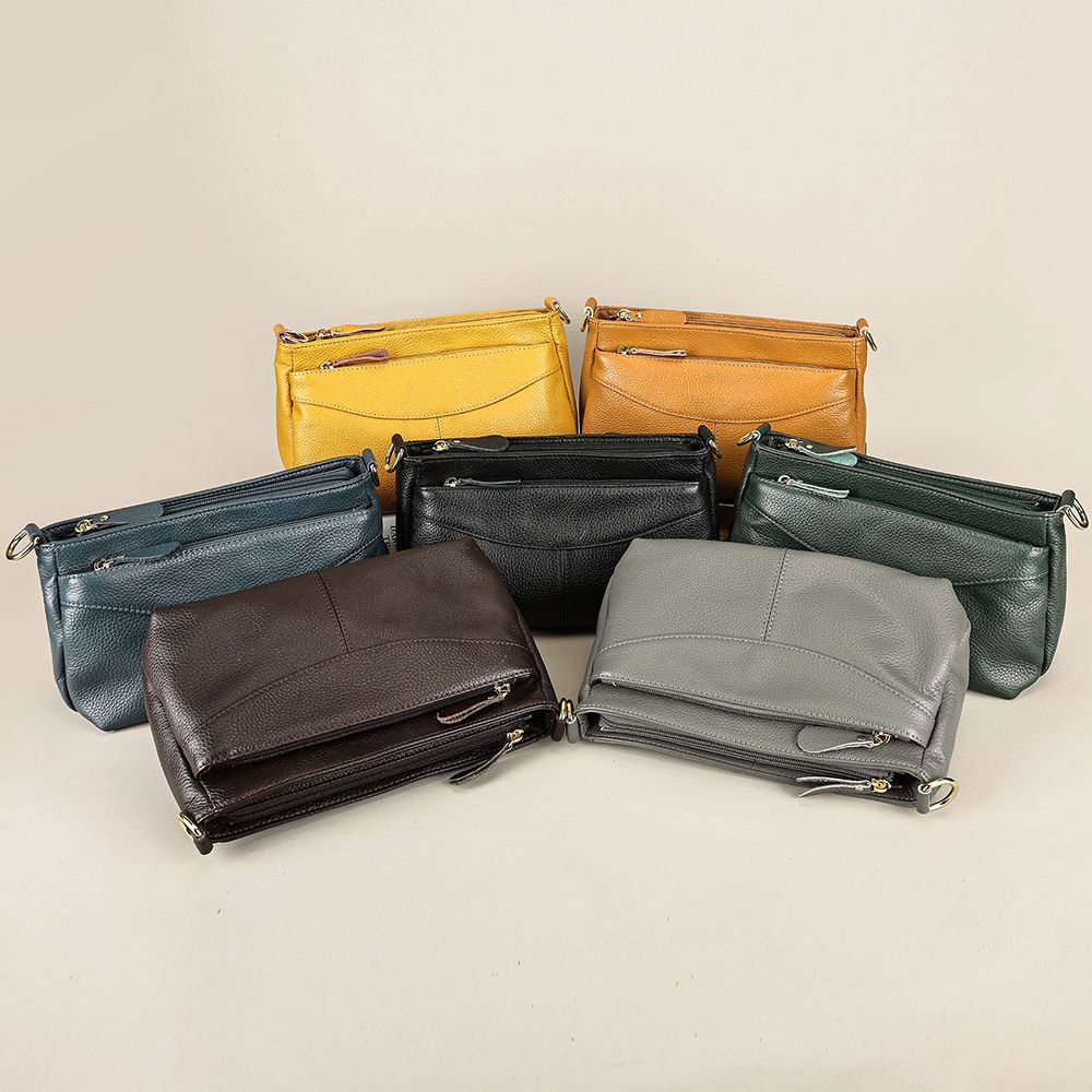 Women’s Genuine Leather Satchel & Crossbody Bag – Dual Style Design