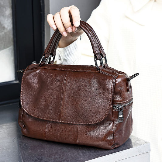 Luxury Genuine Leather Ladies’ Shoulder Tote – Large Capacity Fashion Bag
