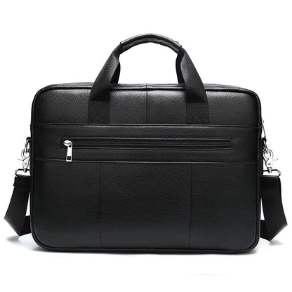 Men’s Business Office Leather Laptop Bag – Genuine Leather Messenger & Lawyer’s Briefcase
