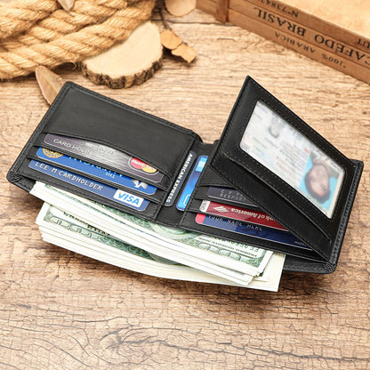 Slim Leather Credit Card Holder – Compact Bifold Wallet for Daily Use