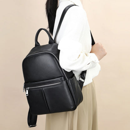 Urbanex Genuine Cow Leather Women’s Laptop Backpack – Vintage Casual Travel & Work Bag