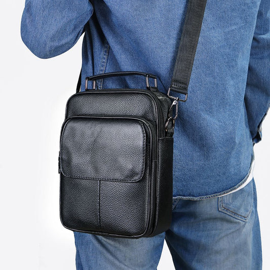 Crossbody Leather Messenger Bag – Fashionable Work Handbag for Men