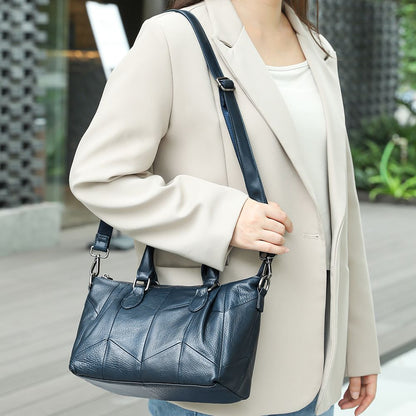 Luxury Genuine Leather Handbag – Large Capacity Shoulder Tote for Women