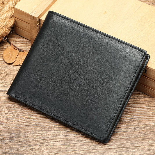 Slim Leather Credit Card Holder – Compact Bifold Wallet for Daily Use