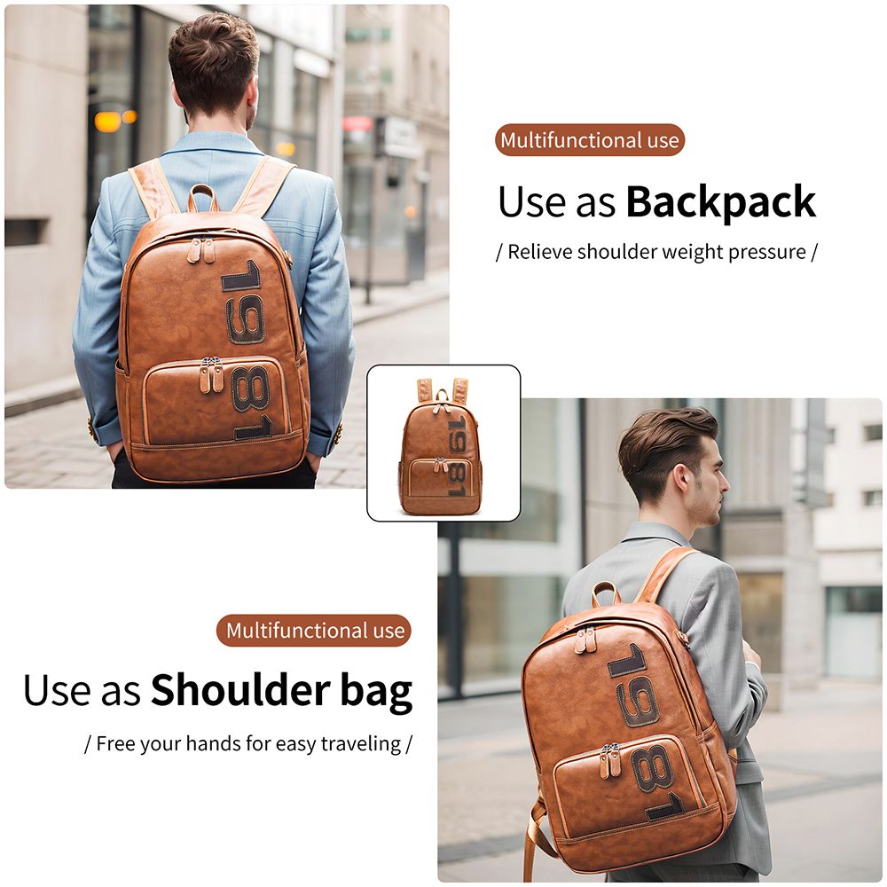 1981 Urban Expedition Leather Backpack – Sleek Outdoor & School Companion