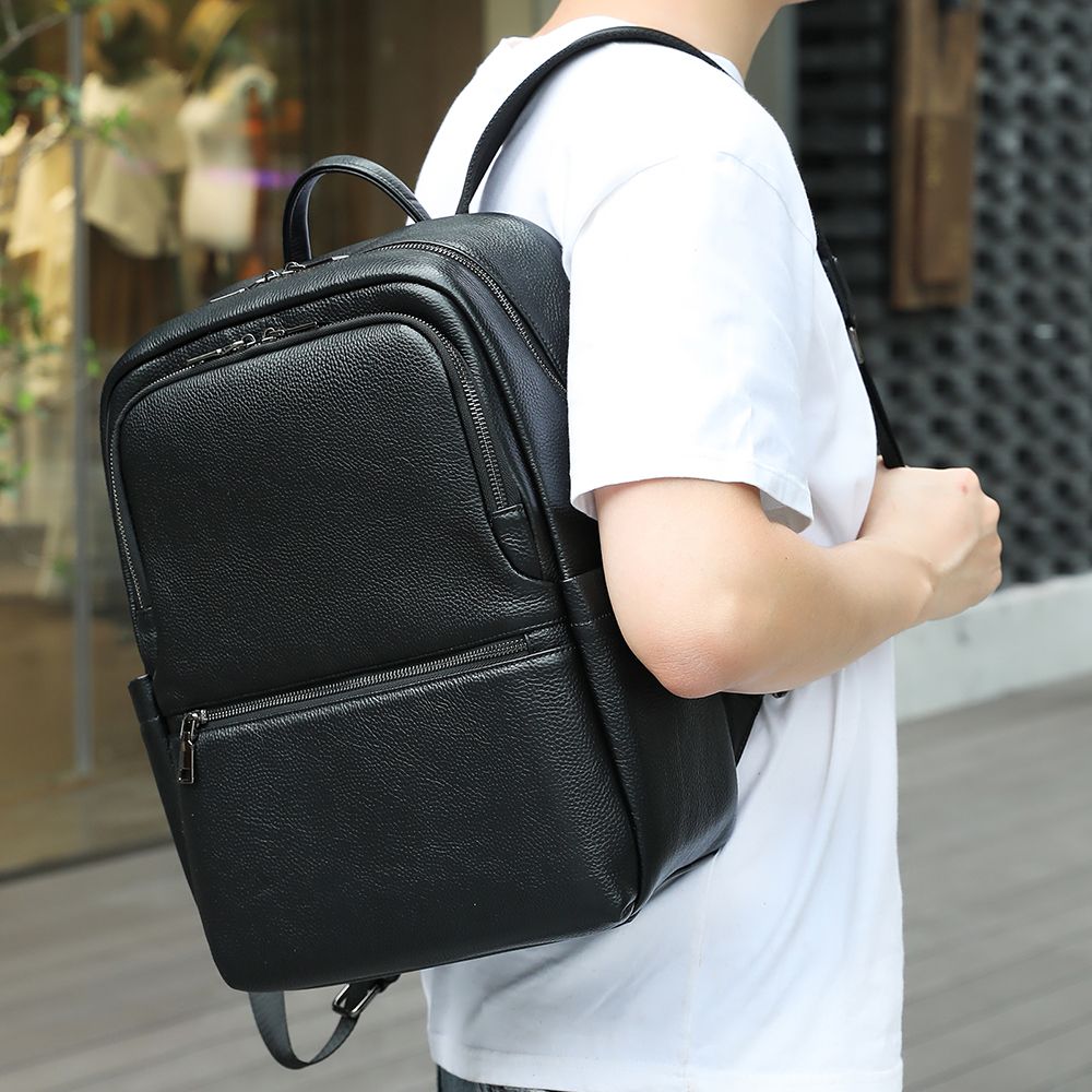 Urbanex Crazy Horse Cow Leather Waterproof Travel Backpack – Men’s Vintage Laptop Sling