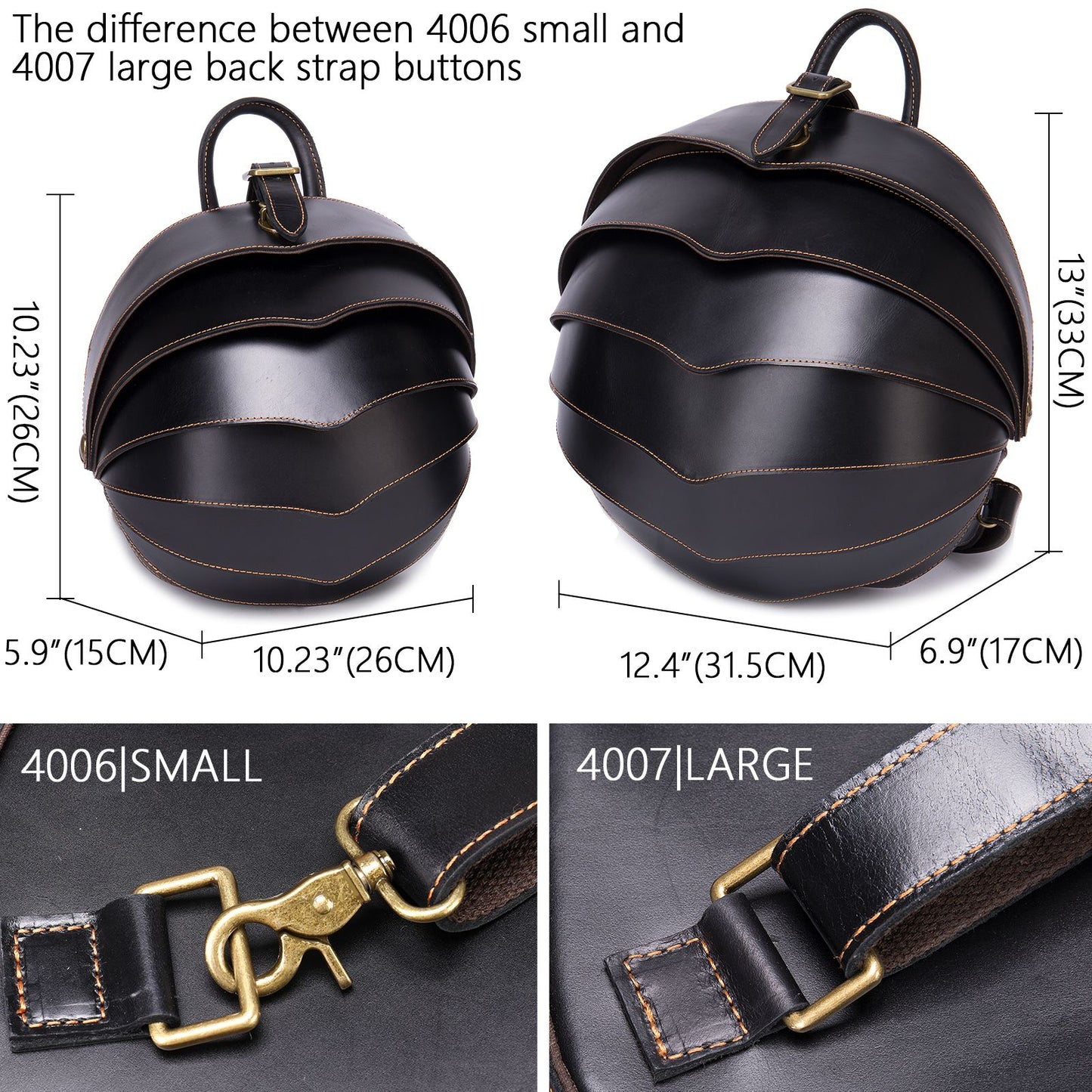 Shell Armor Leather Backpack – Modern Designer Travel & Laptop Bag