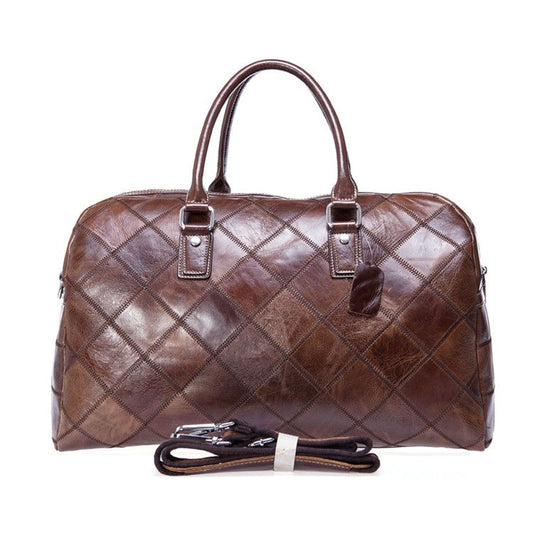 Urbanex Vintage Crazy Horse Cow Leather Weekend Duffel – Men’s Waterproof Travel & Gym Bag