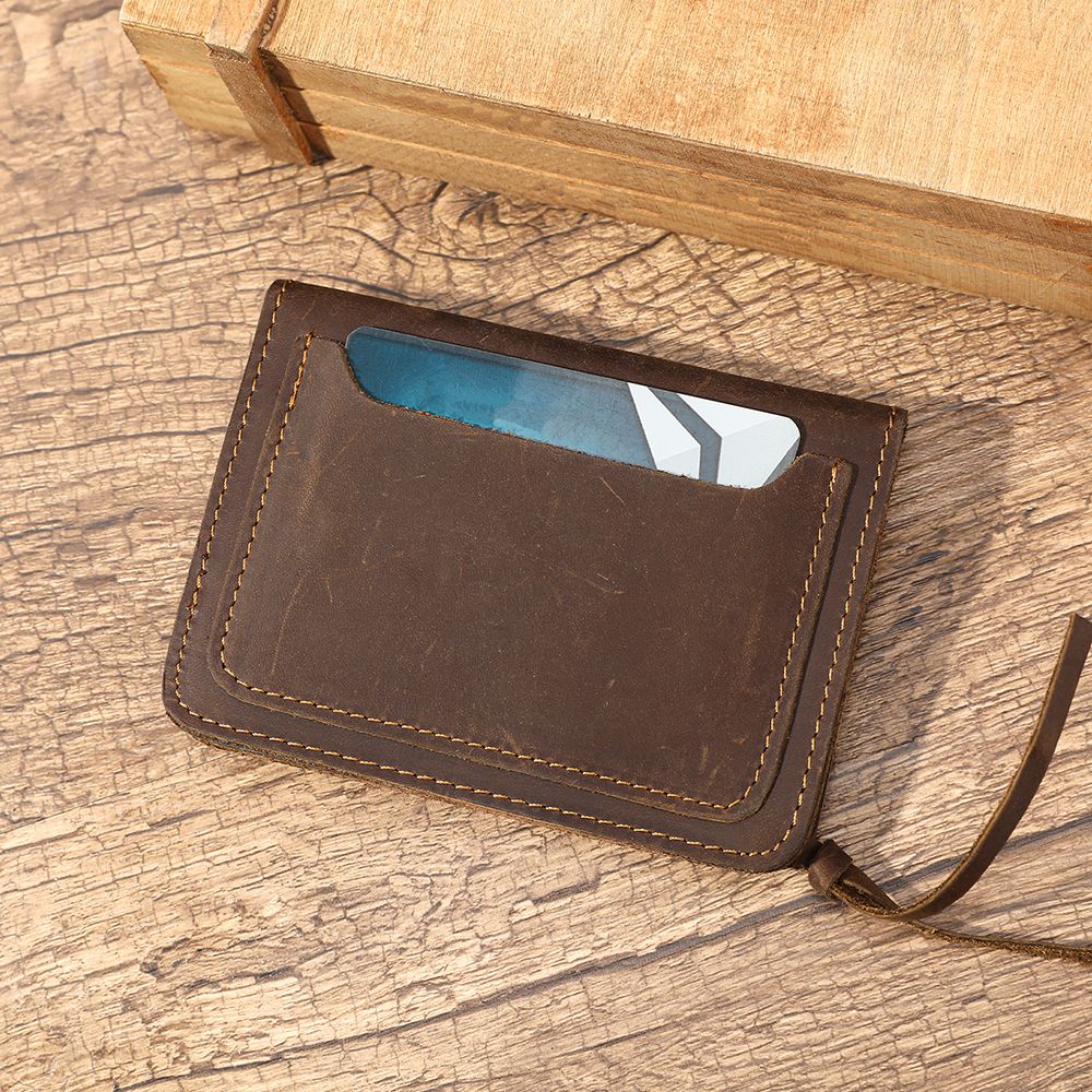 Full Grain Leather Designer Wallet for Men – Short Bifold with Coin Pocket