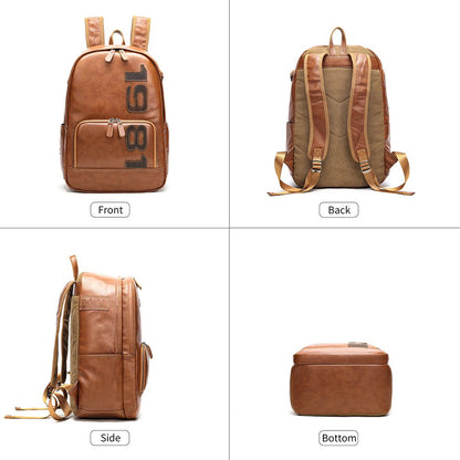 1981 Urban Expedition Leather Backpack – Sleek Outdoor & School Companion