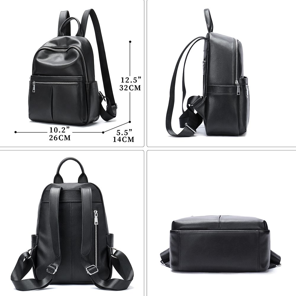 Urbanex Genuine Cow Leather Women’s Laptop Backpack – Vintage Casual Travel & Work Bag