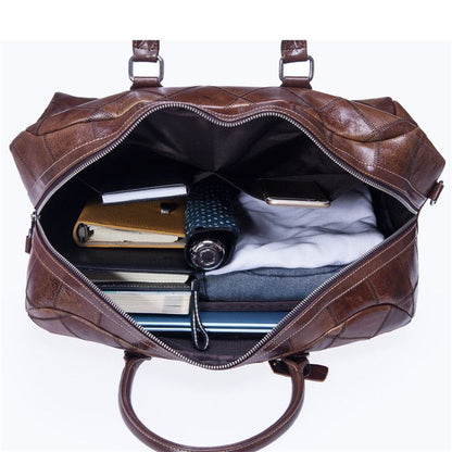 Urbanex Vintage Crazy Horse Cow Leather Weekend Duffel – Men’s Waterproof Travel & Gym Bag