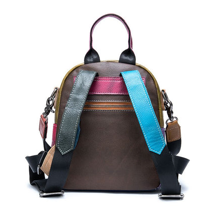 Women’s Genuine Leather Waterproof Travel Backpack
