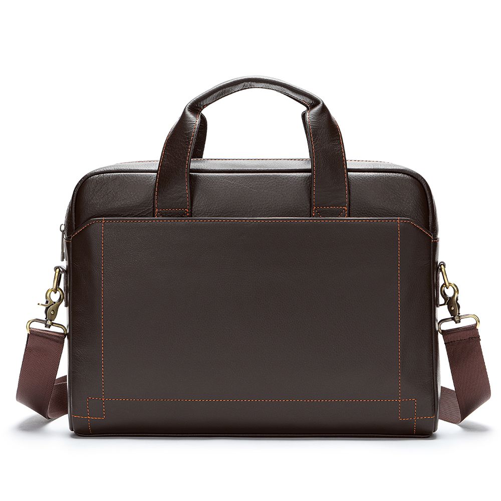 Men’s Genuine Leather 15″ Business Laptop Briefcase & Messenger Bag