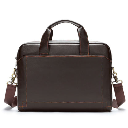 Men’s Genuine Leather 15″ Business Laptop Briefcase & Messenger Bag