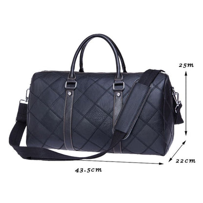 Crazy Horse Cow Leather Large-Capacity Duffle – Men’s Vintage Travel Bag