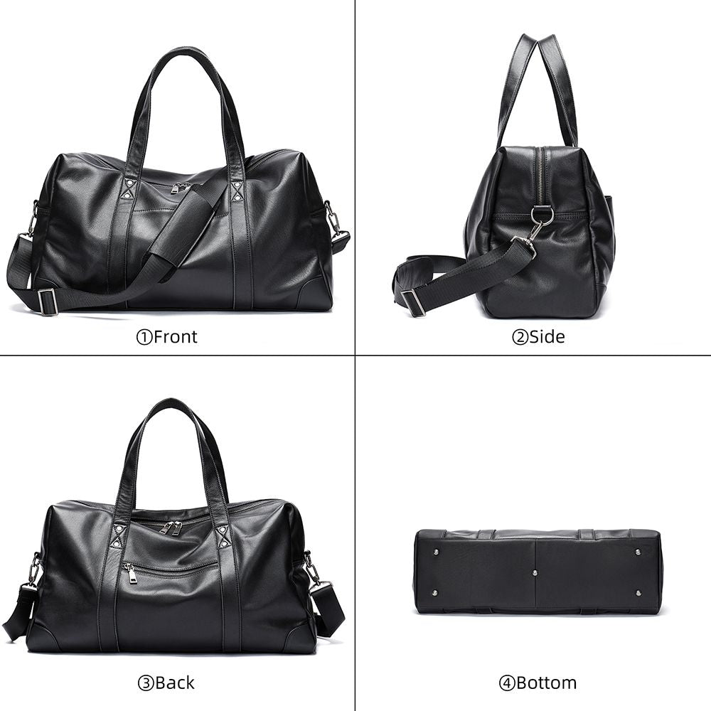 Crazy Horse Cow Leather Travel Duffel – Men’s Vintage Weekender Bag