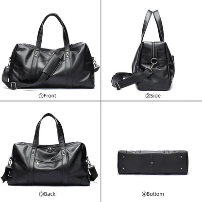 Crazy Horse Cow Leather Travel Duffel – Men’s Vintage Weekender Bag