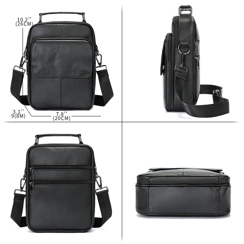 Crossbody Leather Messenger Bag – Fashionable Work Handbag for Men