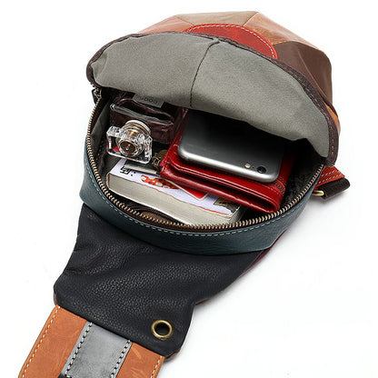 Women’s Genuine Leather Multifunctional Daypack Crossbody Sling Bag