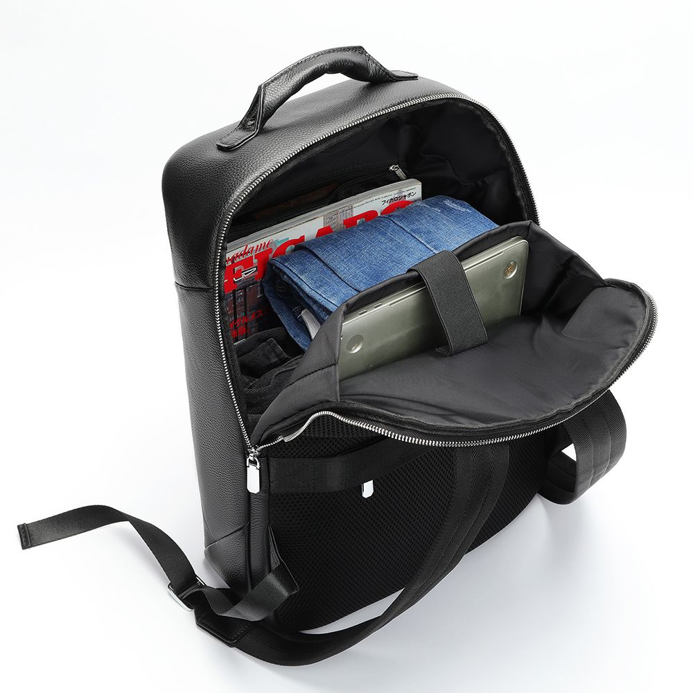 Leather Business Laptop Backpack – Waterproof 15.6″ Travel & Work Companion