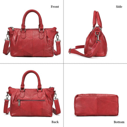 Luxury Genuine Leather Handbag – Large Capacity Shoulder Tote for Women