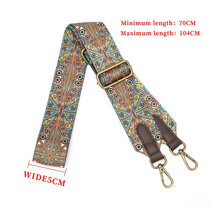 Retro Bohemian Genuine Leather Adjustable Shoulder Strap (70–104 cm)